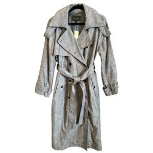 Banana Republic Classic Herringbone Linen Blend Trench Coat